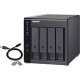 QNAP TR-004 drevkabinet HDD/SSD kabinet Sort 2.5/3.5", Drev kabinet Sort, HDD/SSD kabinet, 2.5/3.5", Serial ATA II, 3 Gbit/sek., Hot-swap, Sort