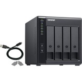 QNAP TR-004 drevkabinet HDD/SSD kabinet Sort 2.5/3.5", Drev kabinet Sort, HDD/SSD kabinet, 2.5/3.5", Serial ATA II, 3 Gbit/sek., Hot-swap, Sort