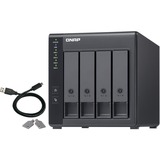 QNAP TR-004 drevkabinet HDD/SSD kabinet Sort 2.5/3.5", Drev kabinet Sort, HDD/SSD kabinet, 2.5/3.5", Serial ATA II, 3 Gbit/sek., Hot-swap, Sort