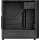 Sharkoon M25-V Midi Tower Sort, Towerkabinet Sort, Midi Tower, PC, Sort, ATX, micro ATX, Mini-ITX, Metal, 16,7 cm