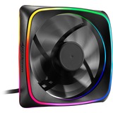 Sharkoon RGB SHARK Lights Computerkabinet Ventilator 12 cm Sort, Sag fan Sort, Ventilator, 12 cm, 1000 rpm, 15,2 dB, 56 m³/t, Sort