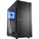 Sharkoon S25-W Midi Tower Sort, Towerkabinet Sort, Midi Tower, PC, Sort, ATX, micro ATX, Mini-ITX, Akryl, Metal, 16,7 cm