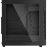 Sharkoon S25-W Midi Tower Sort, Towerkabinet Sort, Midi Tower, PC, Sort, ATX, micro ATX, Mini-ITX, Akryl, Metal, 16,7 cm