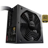 Sharkoon WPM Gold ZERO enhed til strømforsyning 650 W 24-pin ATX ATX Sort, PC strømforsyning Sort, 650 W, 100 - 240 V, 47 - 63 Hz, 10 A, Aktiv, 110 W