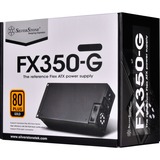 SilverStone FX350-G enhed til strømforsyning 350 W 20+4 pin ATX Flex ATX Sort, PC strømforsyning 350 W, 90 - 264 V, 47 - 63 Hz, Aktiv, 90 W, 350 W