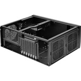 SilverStone Grandia GD09 Desktop Sort, HTPC sag Sort, Desktop, PC, Sort, ATX, micro ATX, Aluminium, Plast, Stål, 2x 120 mm