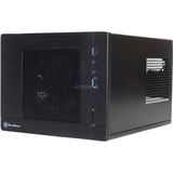 SilverStone SG05-LITE Terning Sort, Desktop boliger Sort, Terning, PC, Sort, DTX, mini-ITX, Plast, Stål, Spil