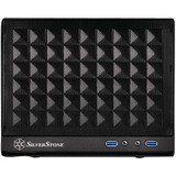 SilverStone SG13 Mini Tower Sort, Towerkabinet Sort, Mini Tower, PC, Sort, Mini-DTX, Mini-ITX, Plast, Stål, 2.5,3.5"