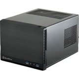 SilverStone SG13 Mini Tower Sort, Towerkabinet Sort, Mini Tower, PC, Sort, Mini-DTX, Mini-ITX, Aluminium, Plast, Stål, 2.5,3.5"