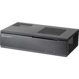 SilverStone SST-ML06B computeretui Sort, HTPC sag Sort, PC, Sort, Mini-ITX, Aluminium, Stål, 80 mm, 120 mm