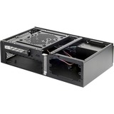 SilverStone SST-ML06B computeretui Sort, HTPC sag Sort, PC, Sort, Mini-ITX, Aluminium, Stål, 80 mm, 120 mm