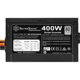 SilverStone ST40F-ES230 enhed til strømforsyning 400 W 20-pin ATX ATX Sort, PC strømforsyning Sort, 400 W, 180 - 264 V, 47 - 63 Hz, 3 A, Aktiv, 100 W