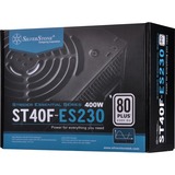 SilverStone ST40F-ES230 enhed til strømforsyning 400 W 20-pin ATX ATX Sort, PC strømforsyning Sort, 400 W, 180 - 264 V, 47 - 63 Hz, 3 A, Aktiv, 100 W