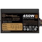 SilverStone ST45SF enhed til strømforsyning 450 W 20+4 pin ATX SFX Sort, PC strømforsyning Sort, 450 W, 90 - 264 V, 47 - 63 Hz, Aktiv, 110 W, 450 W