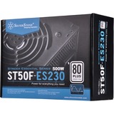 SilverStone ST50F-ES230 enhed til strømforsyning 500 W 24-pin ATX Aluminium, PC strømforsyning Sort, 500 W, 207 - 253 V, 47 - 63 Hz, 34 A, +12V1,+3.3V,+5V,+5Vsb,-12V, Aktiv