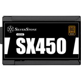 SilverStone SX450-B enhed til strømforsyning 450 W 24-pin ATX SFX Sort, PC strømforsyning Sort, 450 W, 90 - 265 V, 47 - 63 Hz, Aktiv, 120 W, 450 W