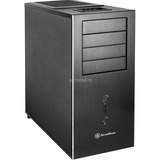 SilverStone TJ04-E Midi Tower Sort, Sølv, Towerkabinet Sort, Midi Tower, PC, Sort, Sølv, ATX, CEB, micro ATX, Aluminium, Stål, 16,8 cm, Detail