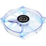 Thermaltake Pure 20 LED Computerkabinet Ventilator 20 cm Transparent, Sag fan gennemsigtig, Ventilator, 20 cm, 800 rpm, 28,2 dB, 129,639 kubikfod/min., Transparent