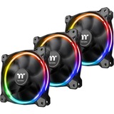 Thermaltake Riing 12 Sync Universel Ventilator 12 cm Sort, Sag fan Ventilator, 12 cm, 800 rpm, 1500 rpm, 26,4 dB, 40,6 kubikfod/min.