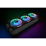 Thermaltake Riing Duo 12 RGB Premium Edition Computerkabinet Ventilator 12 cm Sort, Sag fan Sort, Ventilator, 12 cm, 500 rpm, 1500 rpm, 23,9 dB, 42,45 kubikfod/min.