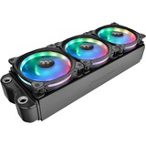 Thermaltake Riing Duo 12 RGB Premium Edition Computerkabinet Ventilator 12 cm Sort, Sag fan Sort, Ventilator, 12 cm, 500 rpm, 1500 rpm, 23,9 dB, 42,45 kubikfod/min.