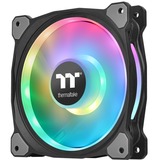 Thermaltake Riing Duo 14 LED RGB Premium Edition Computerkabinet Ventilator Sort, Sag fan Sort, Ventilator, 500 rpm, 1400 rpm, 26,2 dB, 60,87 kubikfod/min., Sort