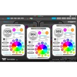 Thermaltake Riing Duo 14 LED RGB Premium Edition Computerkabinet Ventilator Sort, Sag fan Sort, Ventilator, 500 rpm, 1400 rpm, 26,2 dB, 60,87 kubikfod/min., Sort