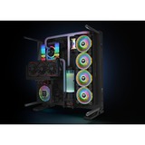 Thermaltake Riing Quad 12 RGB Computerkabinet Ventilator 12 cm Sort, Sag fan Sort, Ventilator, 12 cm, 500 rpm, 1500 rpm, 25,2 dB, 40,9 kubikfod/min.