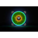 Thermaltake Riing Quad 12 RGB Computerkabinet Ventilator 12 cm Sort, Sag fan Sort, Ventilator, 12 cm, 500 rpm, 1500 rpm, 25,2 dB, 40,9 kubikfod/min.