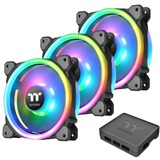 Thermaltake Riing Trio 12 LED RGB Radiator Fan TT Premium Edition Computerkabinet Ventilator 12 cm Sort, Sag fan Ventilator, 12 cm, 500 rpm, 1500 rpm, 25,2 dB, 41,13 kubikfod/min.