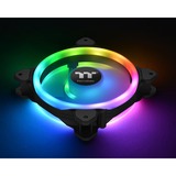 Thermaltake Riing Trio 12 LED RGB Radiator Fan TT Premium Edition Computerkabinet Ventilator 12 cm Sort, Sag fan Ventilator, 12 cm, 500 rpm, 1500 rpm, 25,2 dB, 41,13 kubikfod/min.