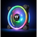 Thermaltake Riing Trio 12 LED RGB Radiator Fan TT Premium Edition Computerkabinet Ventilator 12 cm Sort, Sag fan Ventilator, 12 cm, 500 rpm, 1500 rpm, 25,2 dB, 41,13 kubikfod/min.