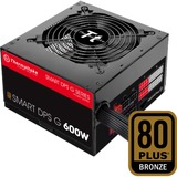 Thermaltake SPG-600DH2CCB enhed til strømforsyning 600 W 24-pin ATX ATX Sort, Rød, PC strømforsyning Sort, 600 W, 100 - 240 V, 720 W, 47 - 63 Hz, 9 A, Aktiv