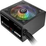 Thermaltake Smart RGB enhed til strømforsyning 600 W 20+4 pin ATX ATX Sort, PC strømforsyning Sort, 600 W, 230 V, 50 - 60 Hz, 7 A, Aktiv, 105 W