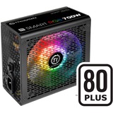 Thermaltake Smart RGB enhed til strømforsyning 700 W 20+4 pin ATX ATX Sort, PC strømforsyning Sort, 700 W, 230 V, 50 - 60 Hz, 9 A, Aktiv, 120 W