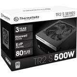 Thermaltake TR2 S enhed til strømforsyning 500 W 20+4 pin ATX ATX, PC strømforsyning Sort, 500 W, 230 V, 50 - 60 Hz, 8 A, Aktiv, 100 W