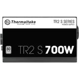 Thermaltake TRS-700AH2NK enhed til strømforsyning 700 W 20+4 pin ATX ATX Sort, PC strømforsyning Sort, 700 W, 230 V, 50 - 60 Hz, 9 A, Aktiv, 120 W