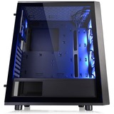 Thermaltake Versa J25 TG RGB Midi Tower Sort, Towerkabinet Sort, Midi Tower, PC, Sort, ATX, micro ATX, Mini-ITX, SPCC, Kabinet faner, Front