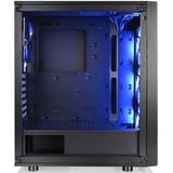 Thermaltake Versa J25 TG RGB Midi Tower Sort, Towerkabinet Sort, Midi Tower, PC, Sort, ATX, micro ATX, Mini-ITX, SPCC, Kabinet faner, Front