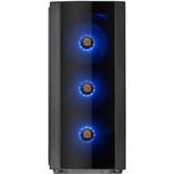 Thermaltake Versa J25 TG RGB Midi Tower Sort, Towerkabinet Sort, Midi Tower, PC, Sort, ATX, micro ATX, Mini-ITX, SPCC, Kabinet faner, Front