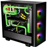 Thermaltake View 21 TG RGB Plus Midi Tower Sort, Towerkabinet Sort, Midi Tower, PC, Sort, ATX, micro ATX, Mini-ATX, SPCC, Hærdet glas, Spil
