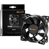 be quiet! PURE WINGS 2, 80mm Computerkabinet Ventilator 8 cm Sort, Sag fan Sort, 80mm, Ventilator, 8 cm, 1900 rpm, 18,2 dB, 26,3 kubikfod/min., 44,45 m³/t