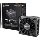 be quiet! SFX L Power enhed til strømforsyning 500 W 20+4 pin ATX Sort, PC strømforsyning Sort, 500 W, 100 - 240 V, 550 W, 50 - 60 Hz, 10 A, Aktiv