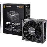 be quiet! SFX L Power enhed til strømforsyning 600 W 20+4 pin ATX Sort, PC strømforsyning Sort, 600 W, 100 - 240 V, 650 W, 50 - 60 Hz, 10 A, Aktiv