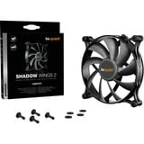 be quiet! Shadow Wings 2 140mm PWM Computerkabinet Ventilator 14 cm Sort, Sag fan Sort, Ventilator, 14 cm, 900 rpm, 14,9 dB, 49,8 kubikfod/min., 85 m³/t