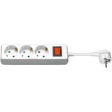 goobay AC power Extension stikdåse 3 m, Strømskinne Hvid, 3 m, Hvid