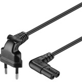 goobay CEE 7/16 / IEC 60320 C7, 3 m Sort CEE7/16 C7 forbinder, Kabel Sort, 3 m, 3 m, CEE7/16, C7 forbinder, 250 V, 2.5 A