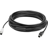 Logitech GROUP 10m Extender Cable PS/2-kabel 6-p Mini-DIN Sort, Forlængerledning Sort, 10 m, 6-p Mini-DIN, 6-p Mini-DIN, Hanstik, Hanstik, Sort