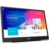 AOC 16T2 touch screen skærm 39,6 cm (15.6") 1920 x 1080 pixel Multi-touch Sort, LED-skærm Sort, 39,6 cm (15.6"), 250 cd/m², Fuld HD, LED, 16:9, 1920 x 1080 pixel