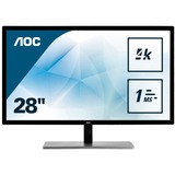 AOC 79 Series U2879VF computerskærm 71,1 cm (28") 3840 x 2160 pixel 4K Ultra HD LCD Sølv, Sort, Gaming Skærm Sort, 71,1 cm (28"), 3840 x 2160 pixel, 4K Ultra HD, LCD, 1 ms, Sølv, Sort